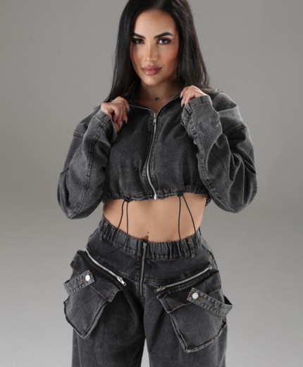 WASHED DENIM JACKET & PANTS